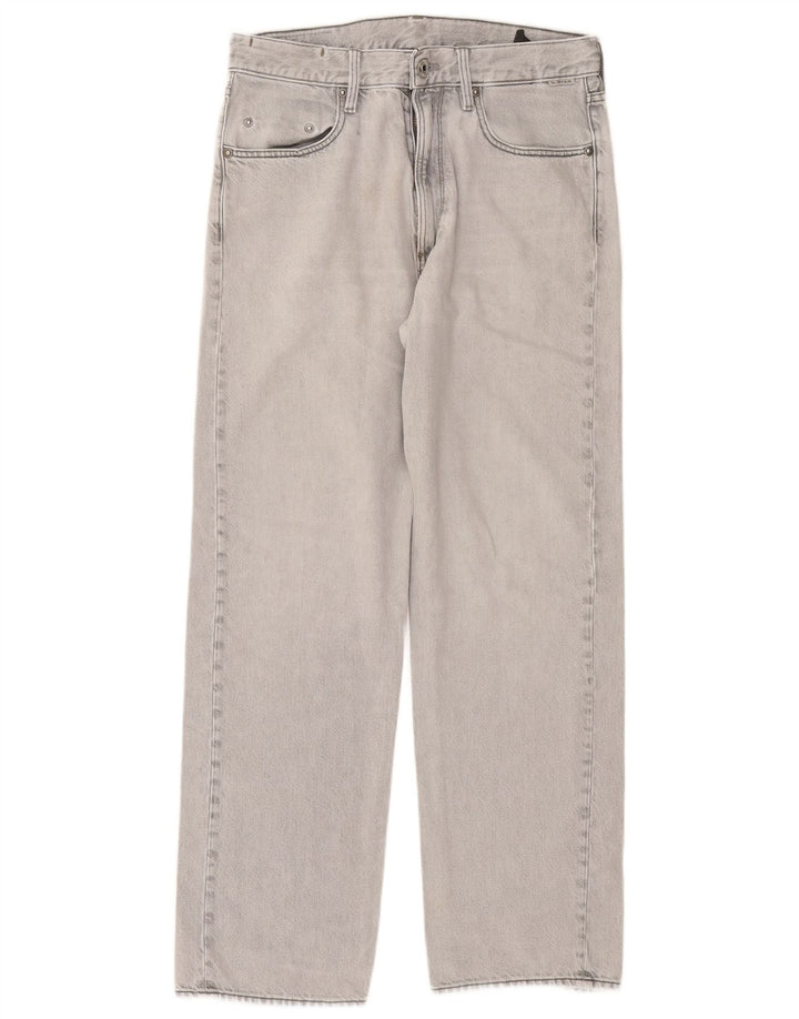 Męskie proste dżinsy G-Star W29 L30 Szara bawełna