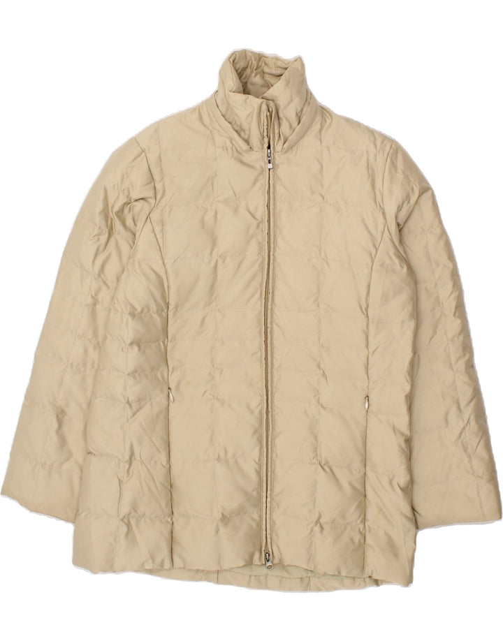 SERGIO TACCHINI Womens Padded Coat IT 46 Large Beige Polyamide Vintage Sergio Tacchini and Second-Hand Sergio Tacchini from Messina Hembry 