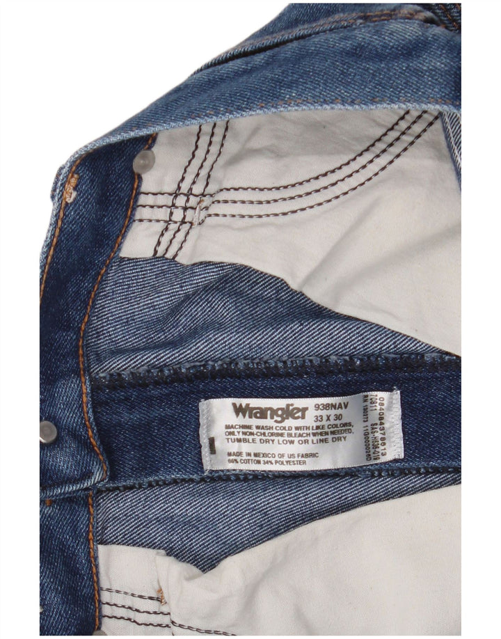 Wrangler Męskie proste dżinsy W33 L30 Niebieskie bawełniane