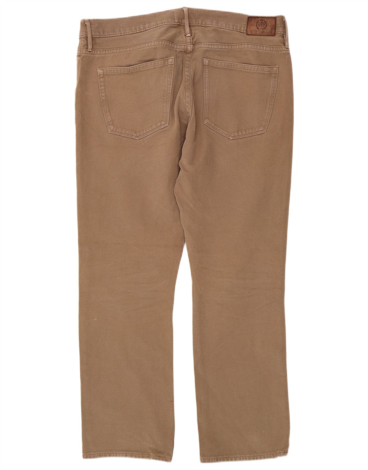 Męskie spodnie casual Marks & Spencer Blue Harbor o regularnym kroju W36 L31 beżowe