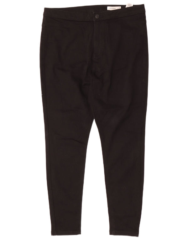 Marks & Spencer Damskie spodnie codzienne z wysokim stanem UK 18 XL W34 L28 Czarne