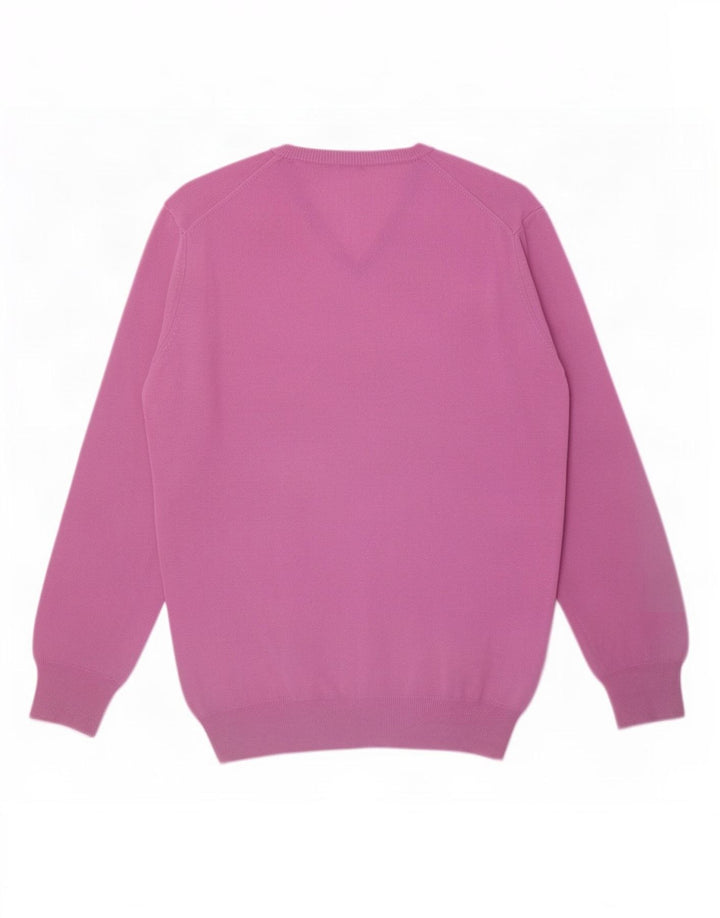 Harmont & Blaine Męski sweter z dekoltem w kształcie litery V, 2XL, fioletowa wełna
