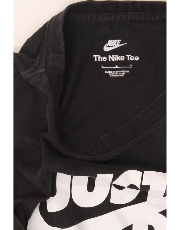 NIKE Mens Graphic T-Shirt Top Large Black Cotton Vintage Nike and Second-Hand Nike from Messina Hembry 