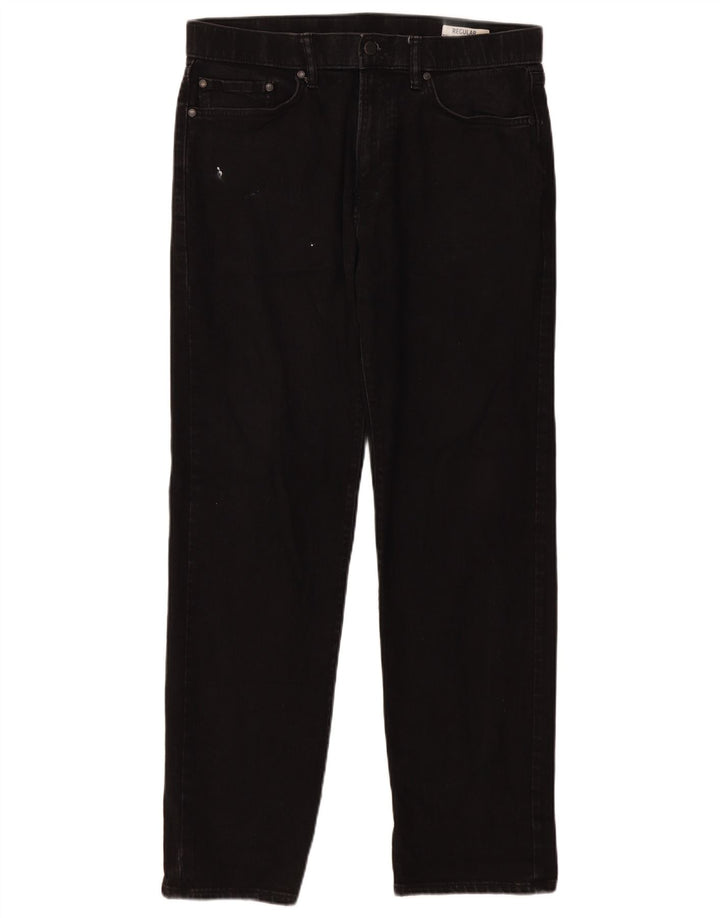 Męskie jeansy Marks & Spencer Regular Straight W34 L31 Czarne bawełniane