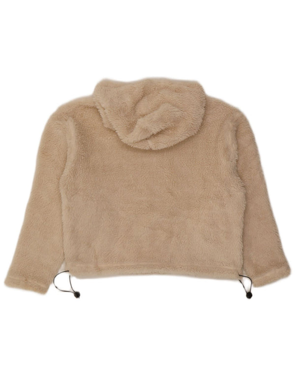 Damski sweter oversize z kapturem i polarem Topshop UK 10, mały, beżowy poliester