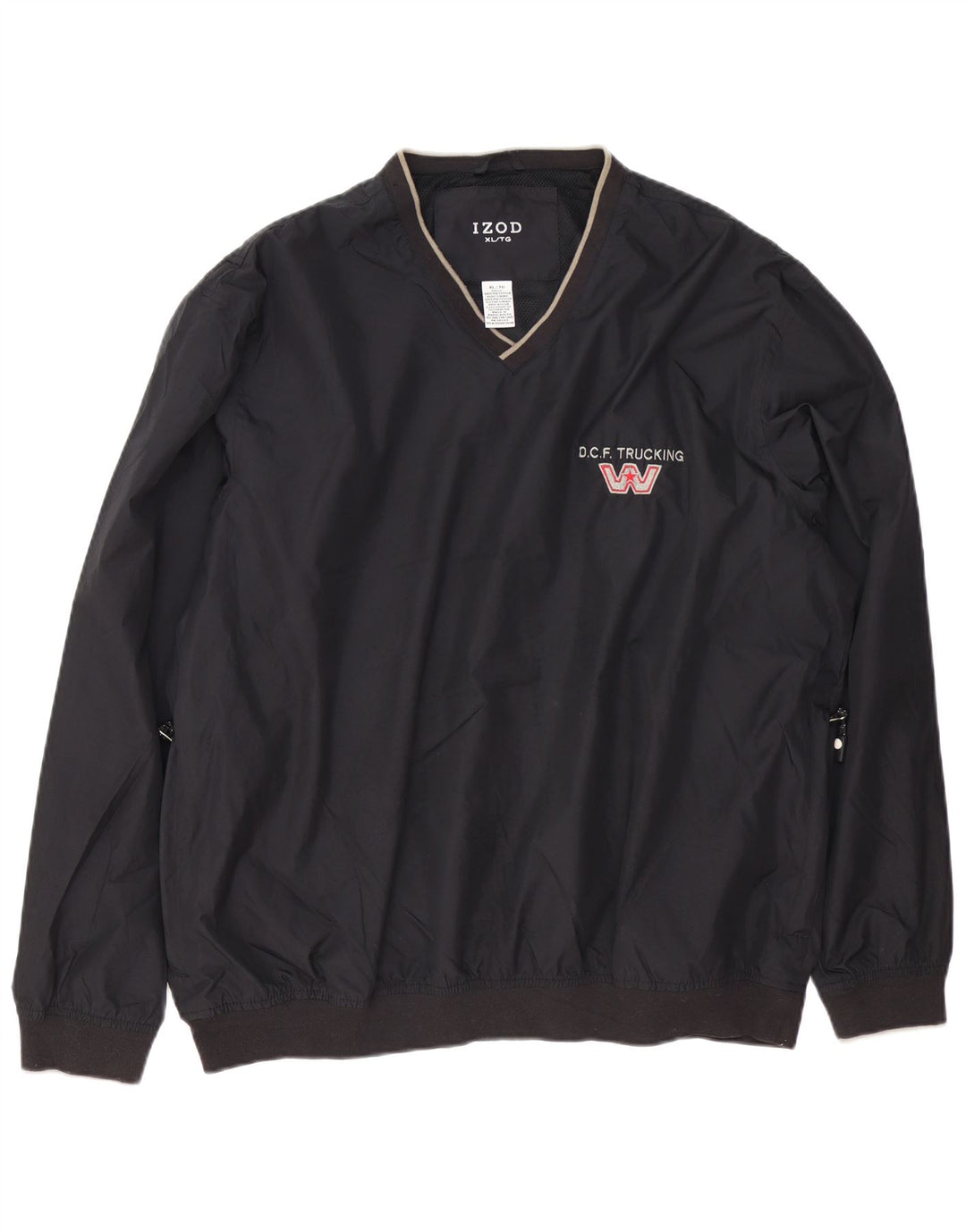 Izod Męska bluza dresowa Top Jacket XL Granatowy poliester