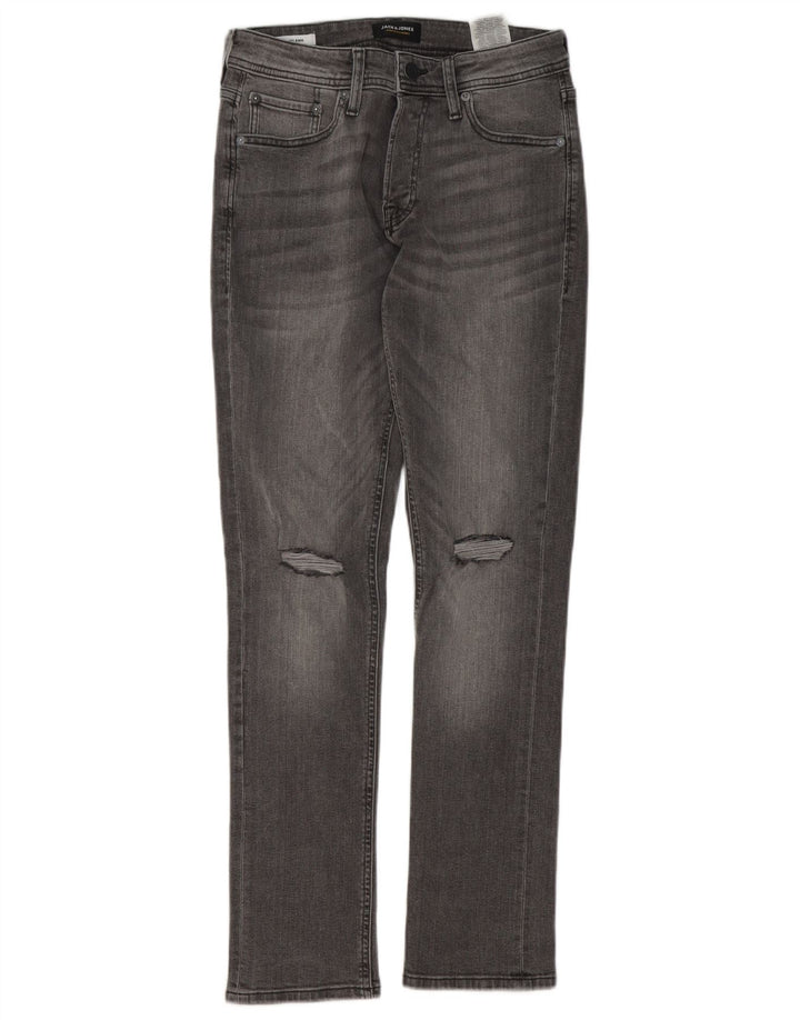 Męskie jeansy Jack & Jones GLENN Distressed W28 L32 Szara bawełna