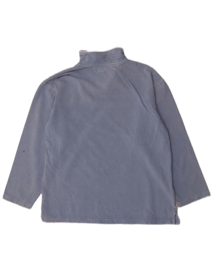 Męska bluza z zamkiem błyskawicznym Weird Fish, średnia niebieska, bawełniana