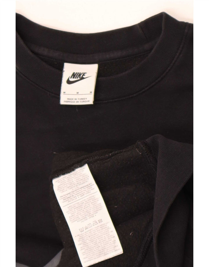 Męska bluza z grafiką Nike, średnia, czarna, bawełniana