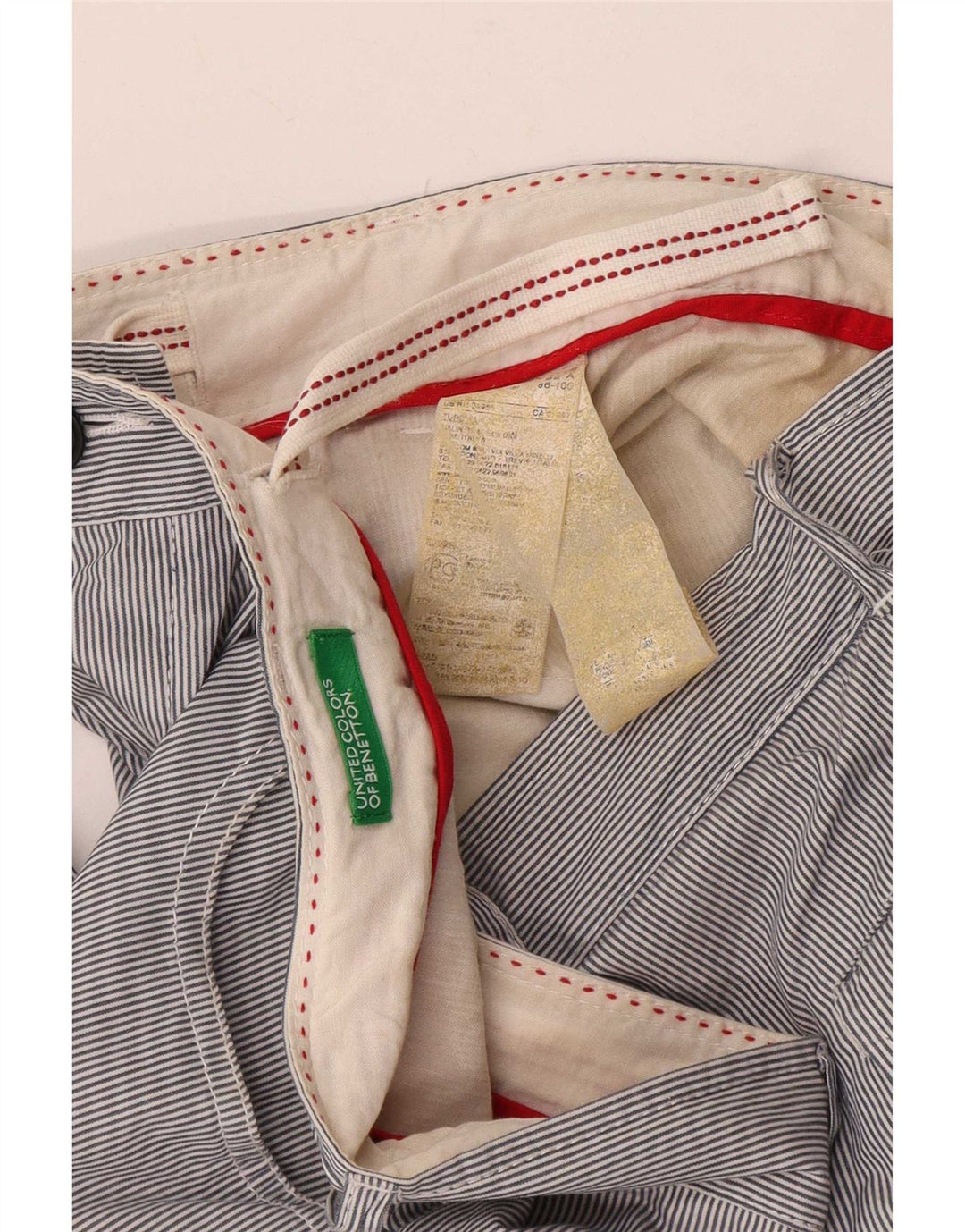 Męskie spodenki codzienne Benetton IT 48 Medium W38 w niebieskie paski
