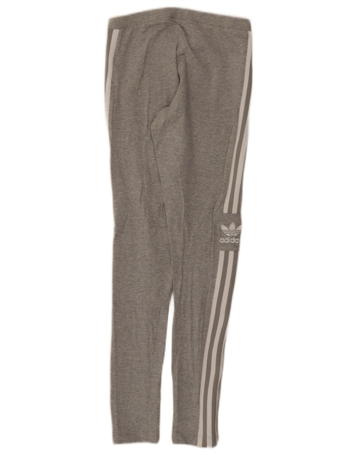 Damskie legginsy Adidas Graphic UK 8 Small, szare, bawełniane