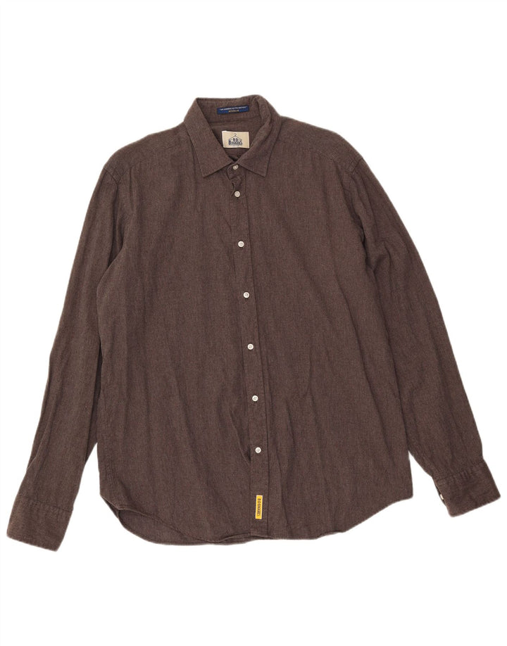 B.D. BAGGIES Męska koszula flanelowa o regularnym kroju, duża, brązowa