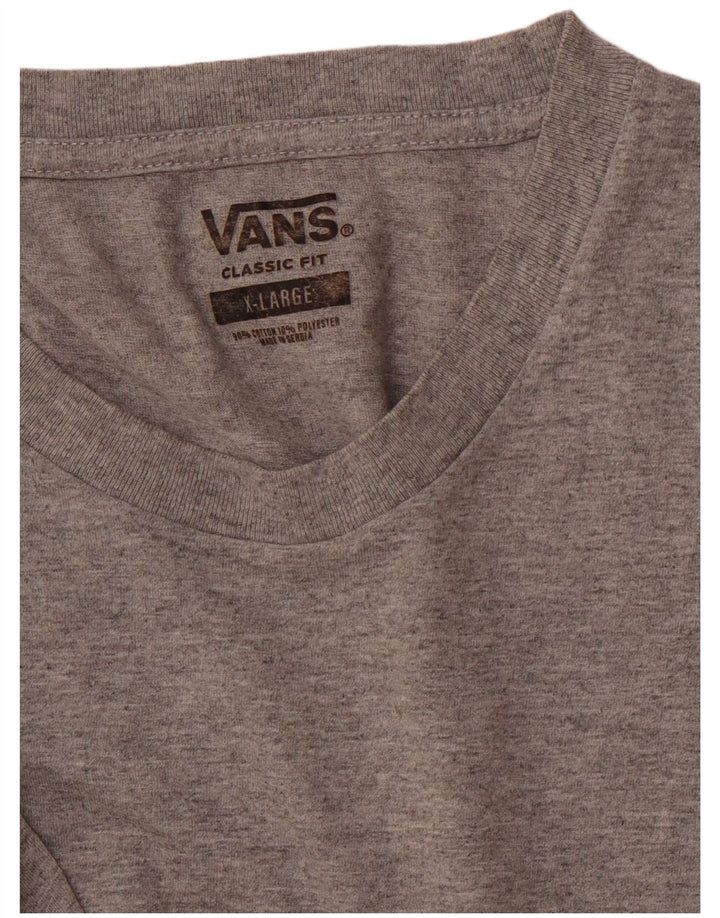 Męski T-shirt VANS o klasycznym kroju, XL, czarna, bawełniana w bloki kolorów