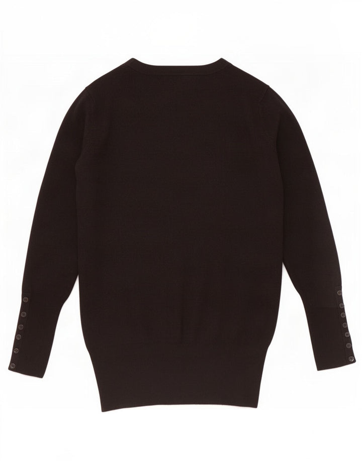 Sweter damski Zara UK 12, średni czarny sztuczny jedwab
