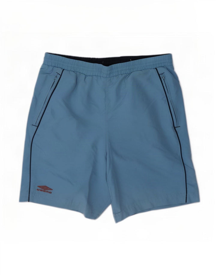 Męskie spodenki sportowe Umbro z grafiką, małe, niebieskie, poliestrowe
