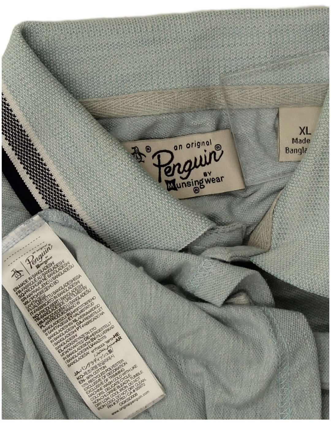 Męska koszulka polo Penguin XL, niebieska, bawełniana