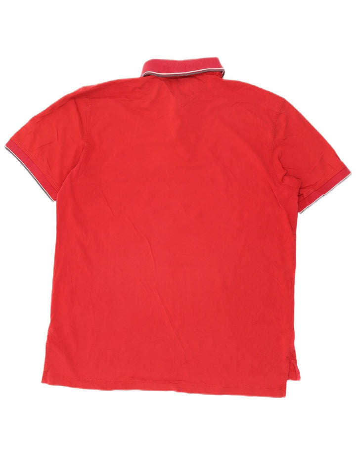 Męska koszulka polo Tommy Hilfiger, duża, czerwona, bawełniana