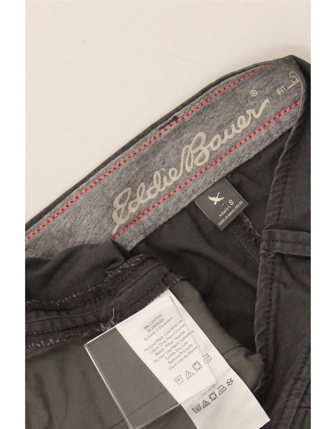 Damskie spodenki chino EDDIE BAUER US 8 Medium W32, szara bawełna