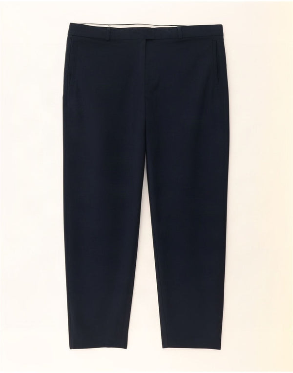 Damskie spodnie chino z wysokim stanem Monsoon UK 22 3XL W44 L28 Granatowe
