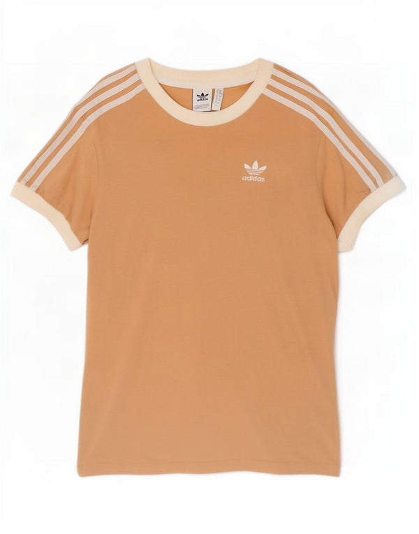 Damska koszulka Adidas Top UK 6 XS Beżowa bawełna