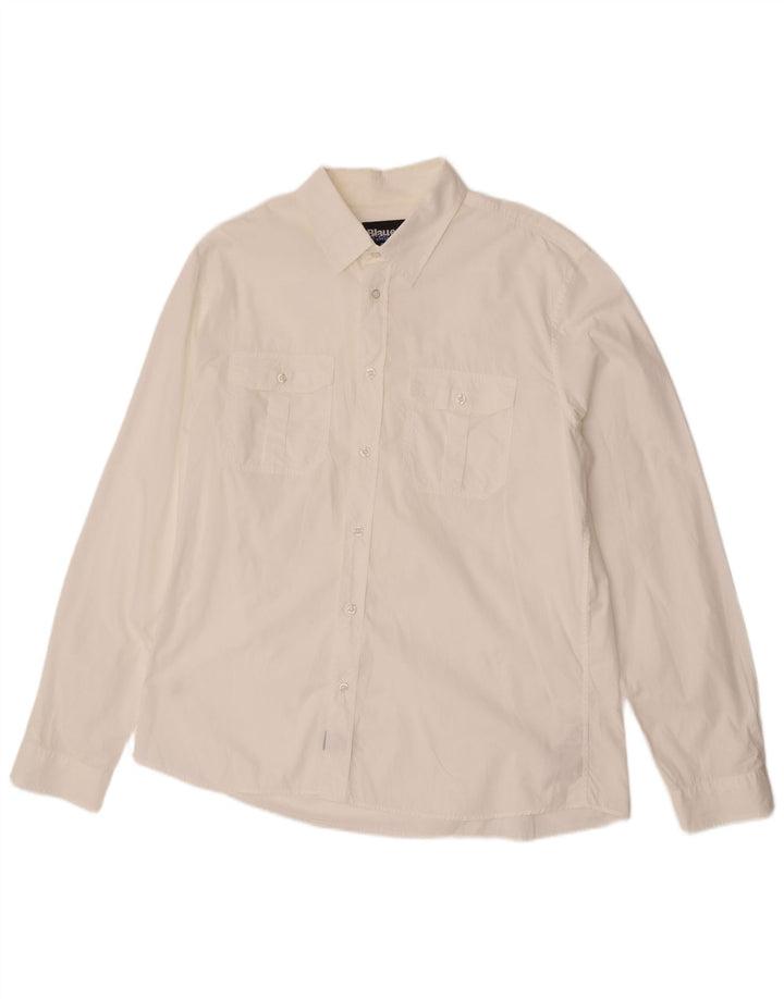 Koszula męska Blauer 3XL Biała bawełna