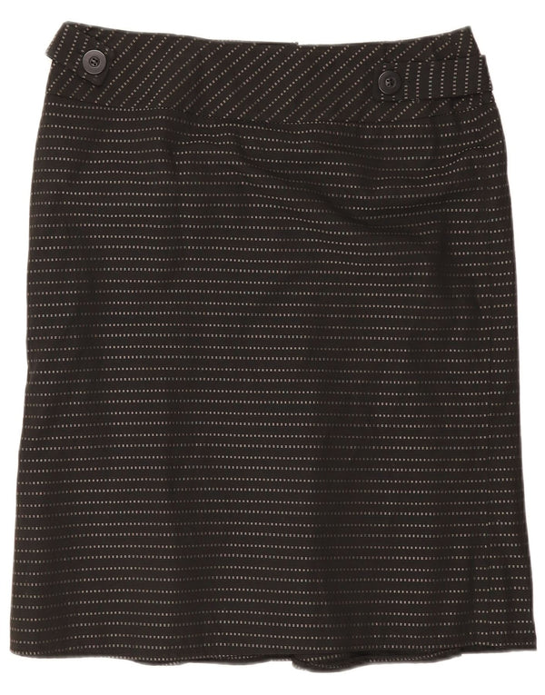 Principles Damska prosta spódnica midi UK 14 Medium W32 Czarne prążki