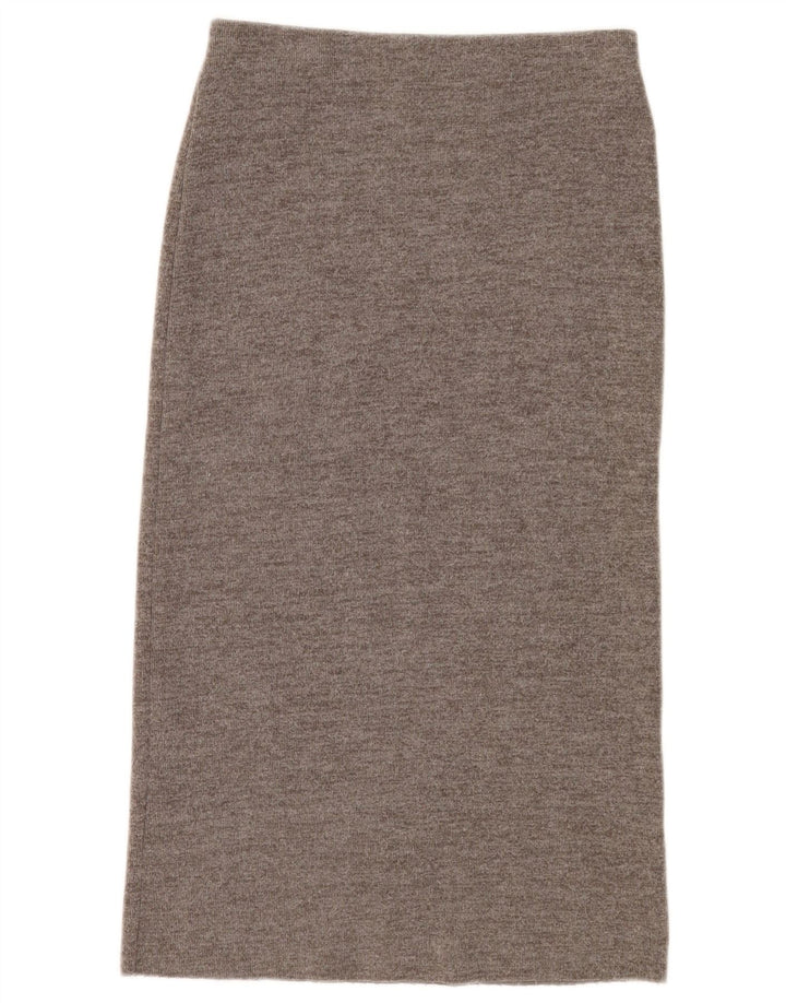 Spódnica midi damska Zara, średnia W28, szara bawełna