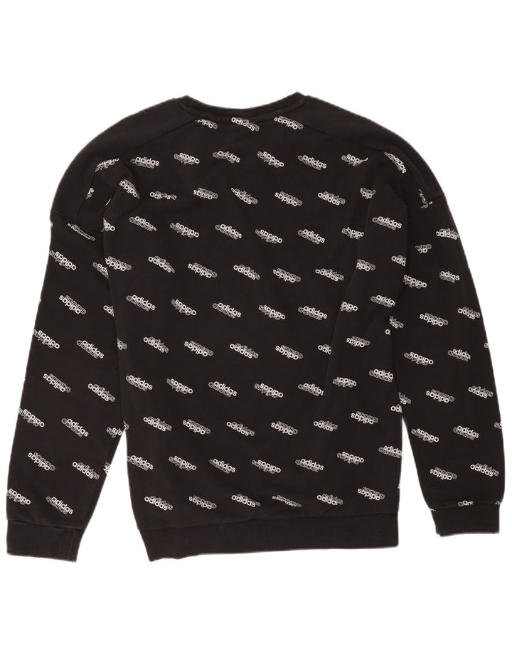 Adidas Męska bluza z grafiką, duża, czarna, bawełniana