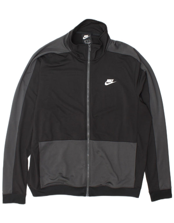 Męska kurtka dresowa Nike XL, czarny, poliester z blokami kolorów