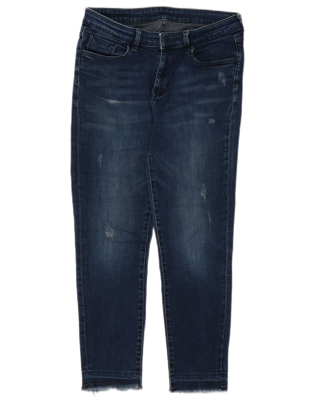 Damskie jeansy Zara Slim Cropped W28 L24 Granatowe