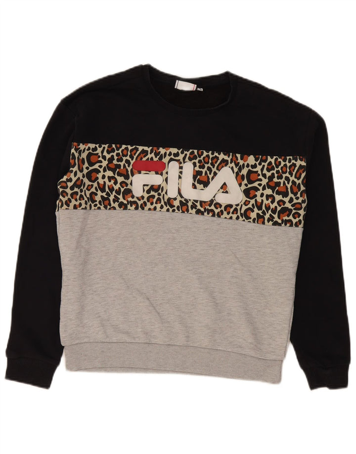 Damska bluza z grafiką Fila, UK 10, mała, wielobarwna