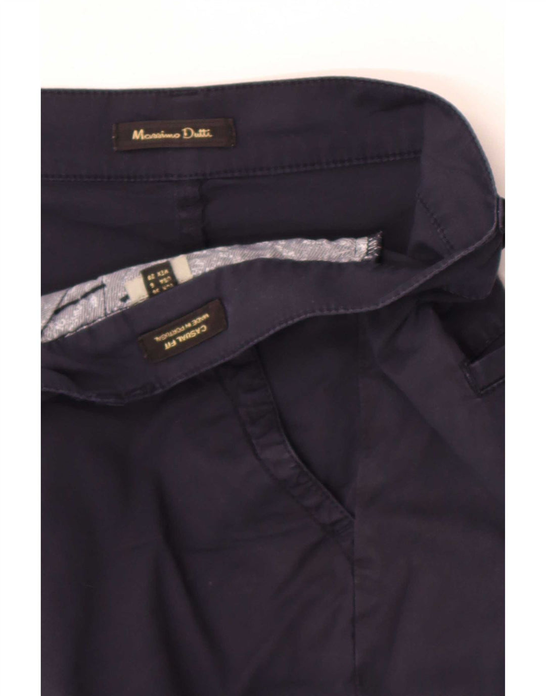 Damskie spodenki Chino Massimo Dutti EU 38 Small W28 Granatowe