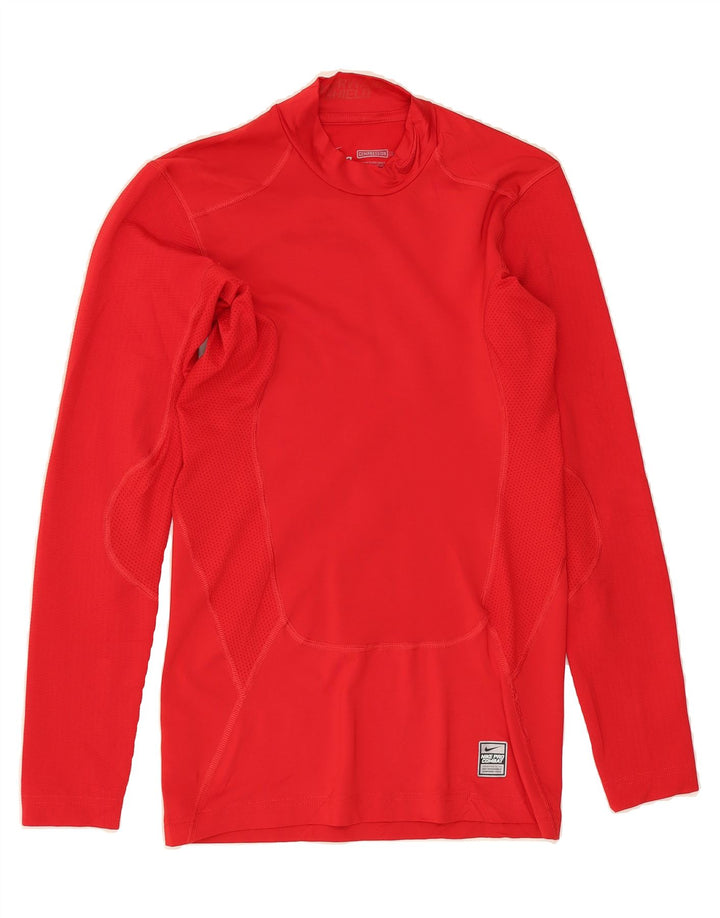 NIKE Mens Dri Fit Top Long Sleeve Small Red Vintage Nike and Second-Hand Nike from Messina Hembry 