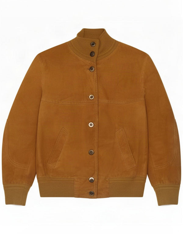 Kurtka bomberka damska vintage IT 46 Large Brown