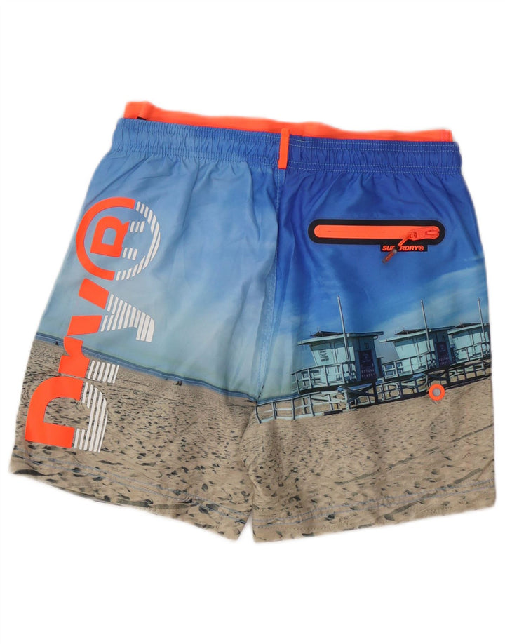 Męskie spodenki kąpielowe Superdry z graficznym abstrakcyjnym wzorem, średnie, wielokolorowe