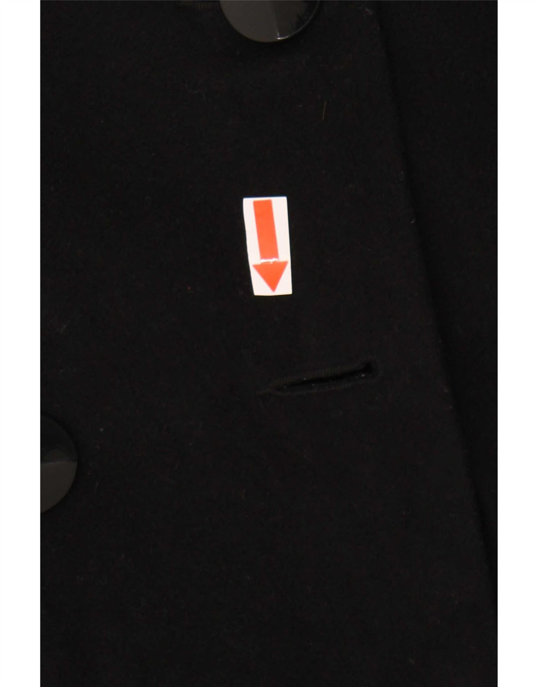 Coast Dwurzędowy płaszcz damski UK 12 Medium Black Wool Classic