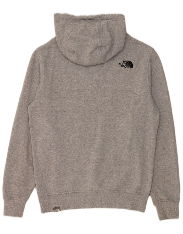 THE NORTH FACE Mens Graphic Hoodie Jumper Small Grey Colourblock Cotton