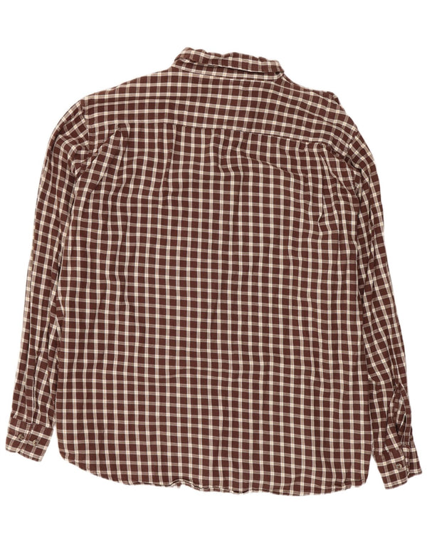 Męska koszula flanelowa Wrangler XL, bawełniana, brązowa krata
