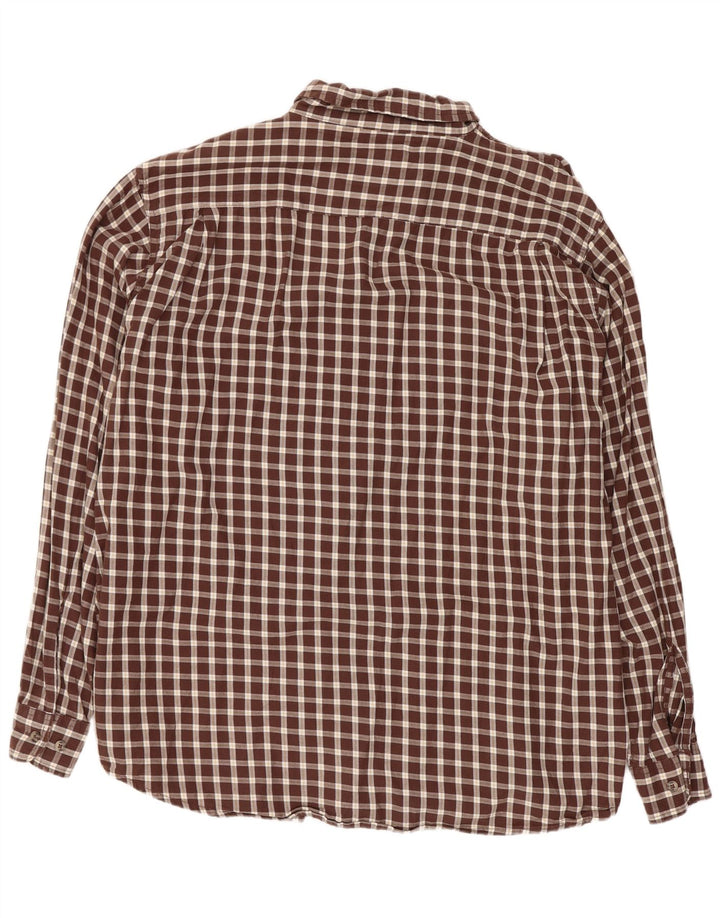 Męska koszula flanelowa Wrangler XL, bawełniana, brązowa krata