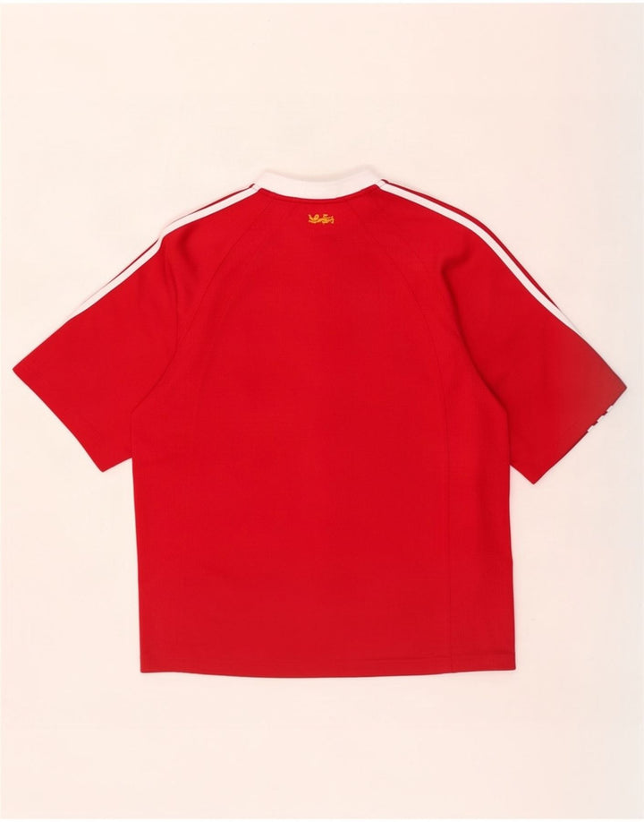 Męska koszulka z grafiką Adidas Zurich Top, średnia, czerwona, poliester z blokami kolorów