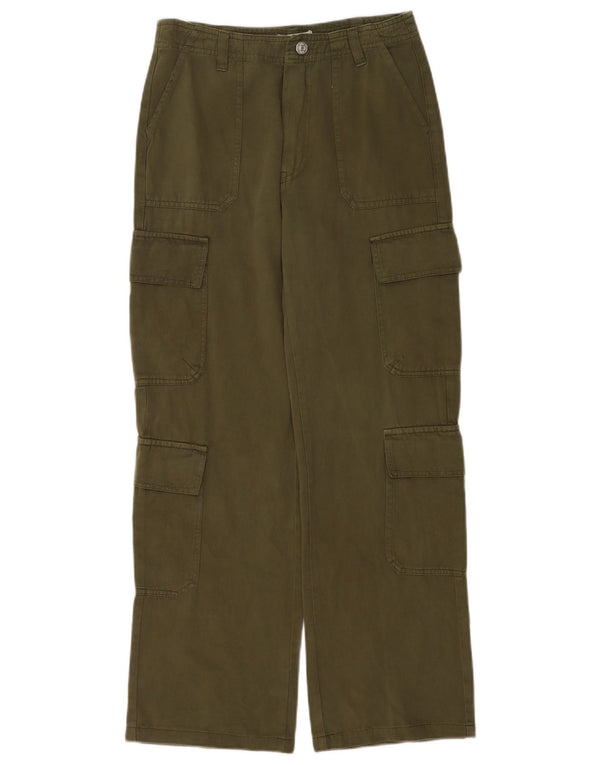 Damskie spodnie cargo o luźnym kroju Zara EU 36 XS W26 L30 Zielone