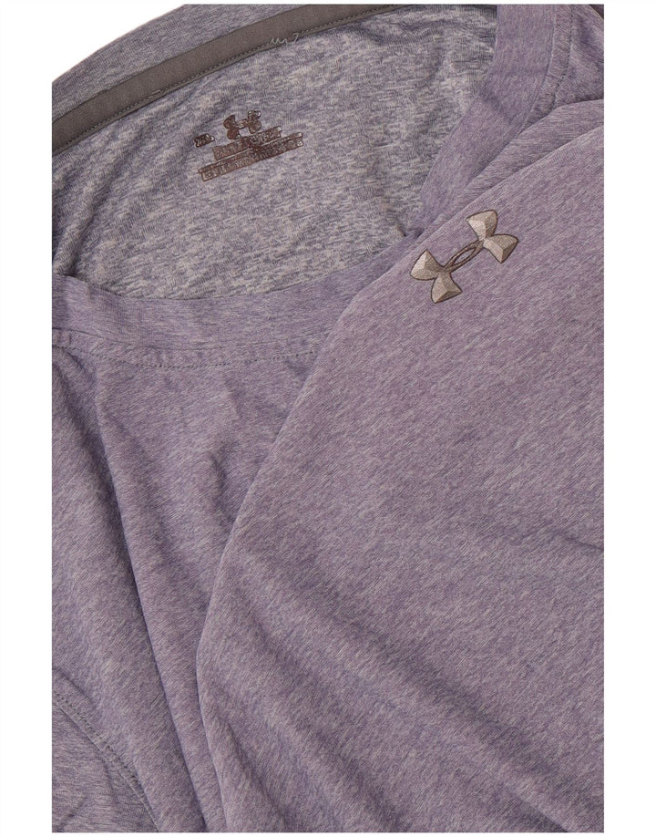 UNDER ARMOUR Męski T-shirt Top XL Fioletowy Nakrapiany