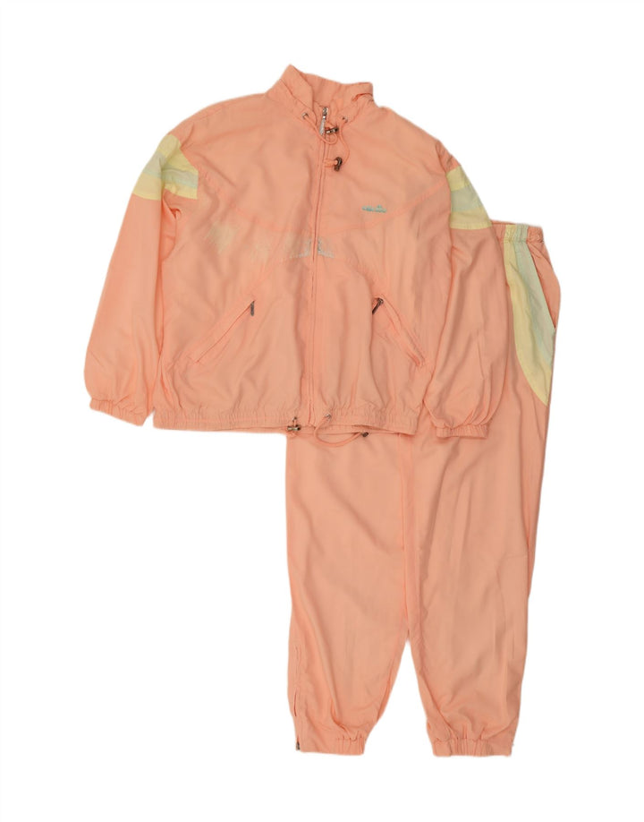 ELLESSE Womens Full Tracksuit UK 16 Large Orange Colourblock Polyester Vintage Ellesse and Second-Hand Ellesse from Messina Hembry 