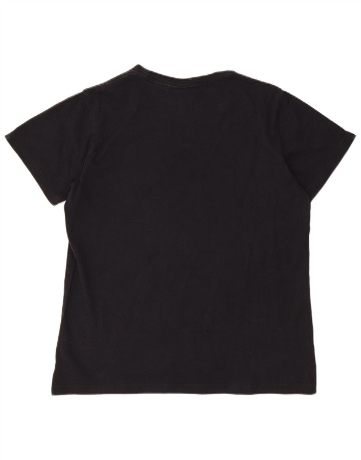 Męska koszulka z grafiką ADIDAS, średnia czarna, bawełniana