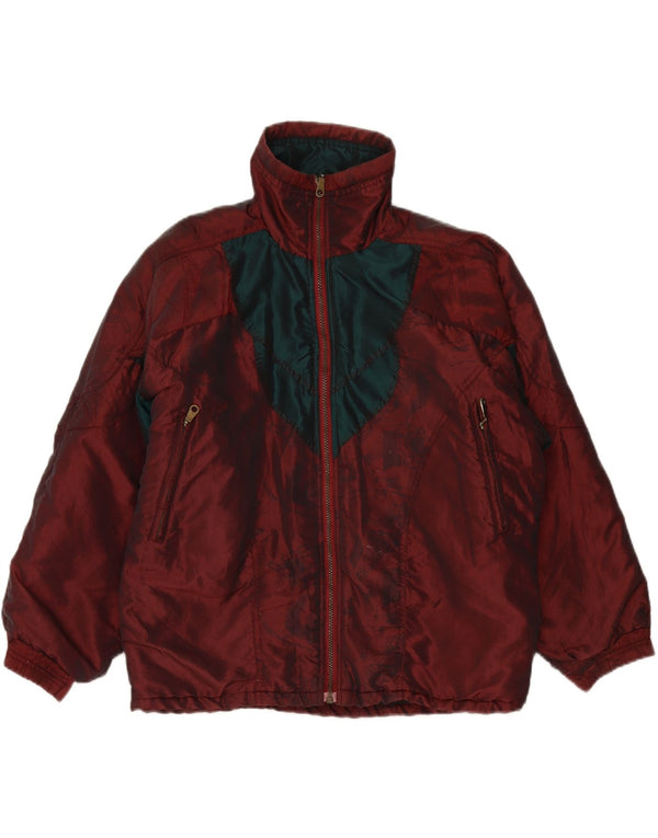 RODEO Boys Windbreaker Jacket 15-16 Years Burgundy Colourblock