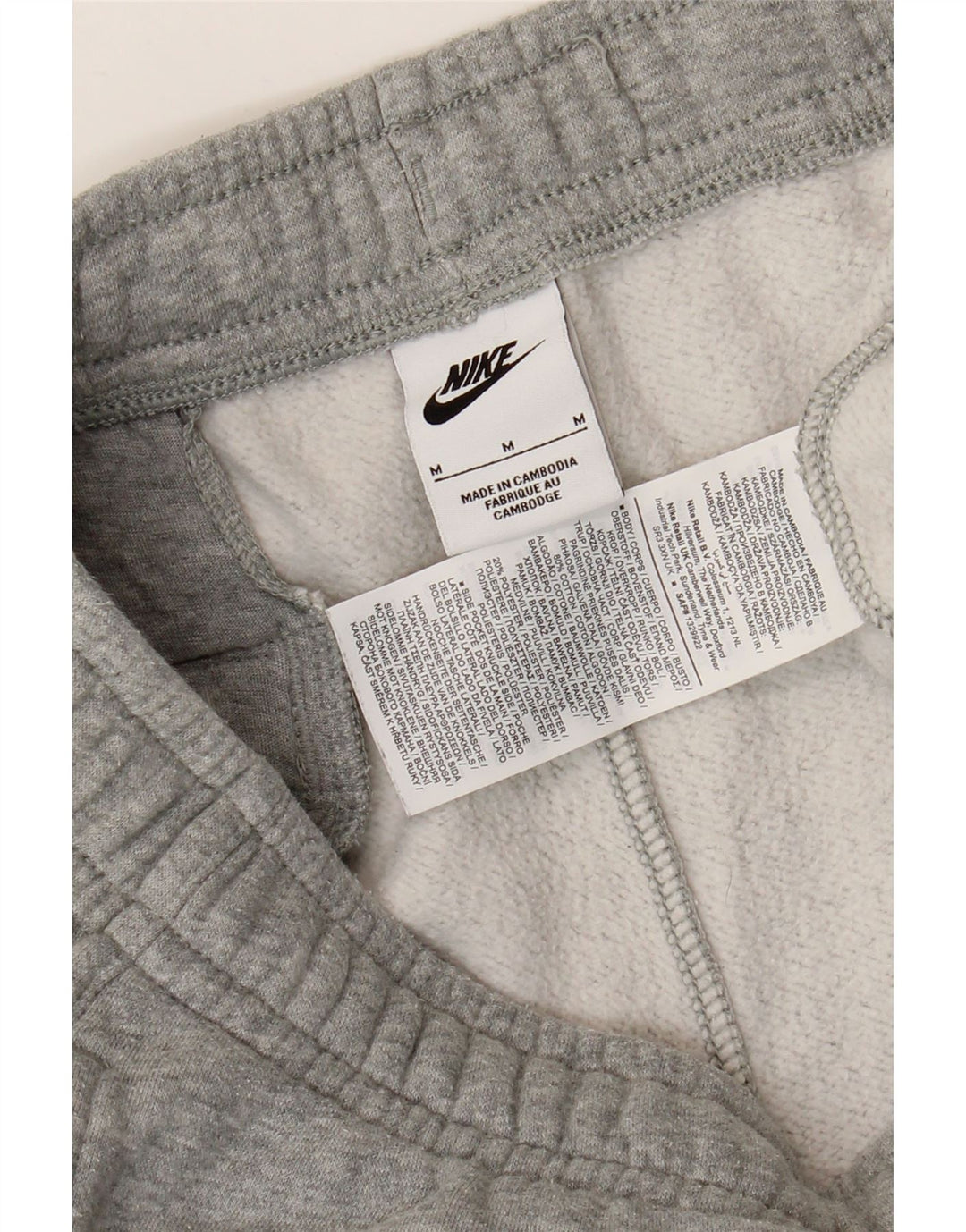 Męskie spodnie dresowe NIKE Joggery Średnioszare, bawełniane w cętki