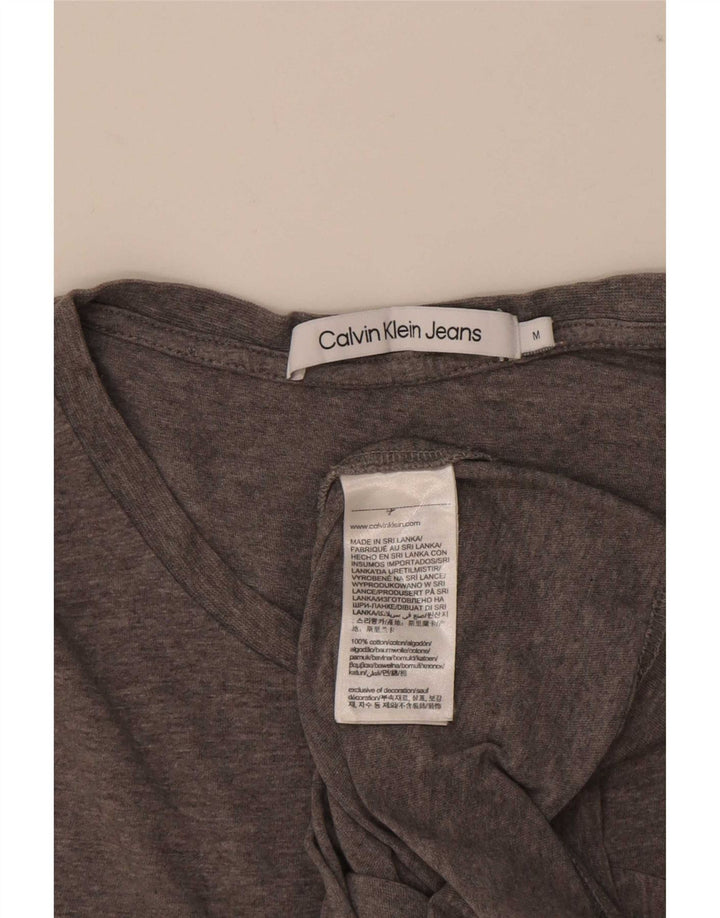 Męski T-shirt z grafiką Calvin Klein Jeans, średni szary
