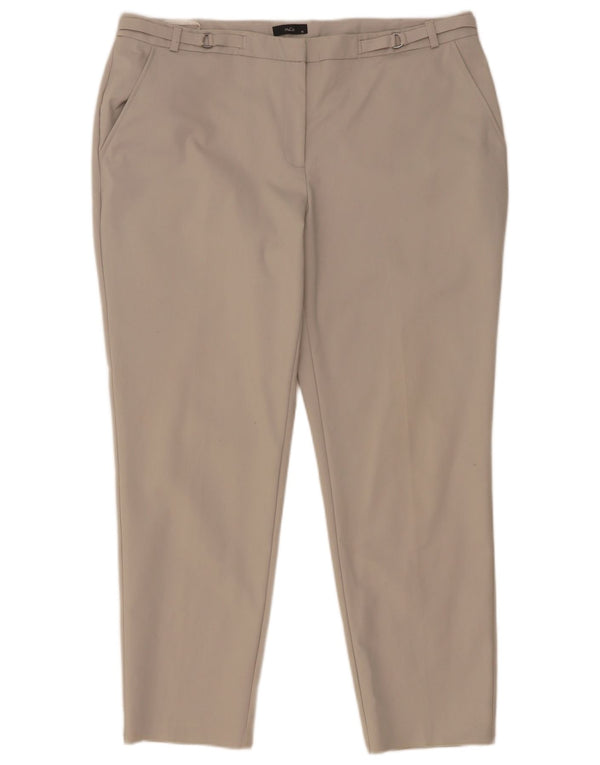 Spodnie damskie M&Co Slim Chino UK 16 Large W36 L27 Szara bawełna