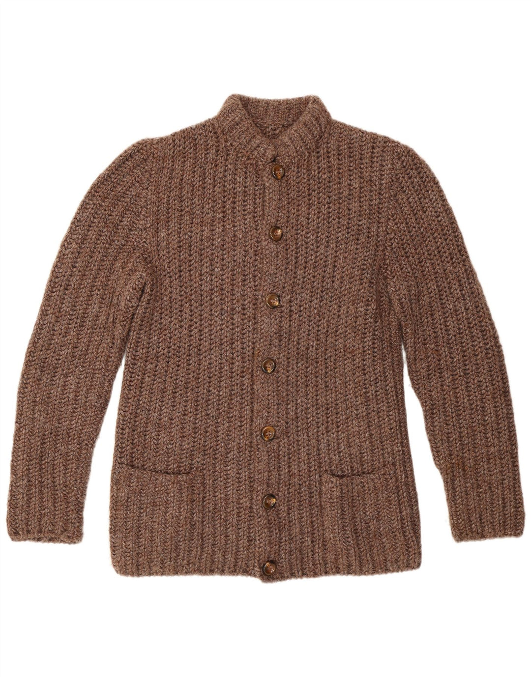 Sweter męski w stylu vintage, średni brąz