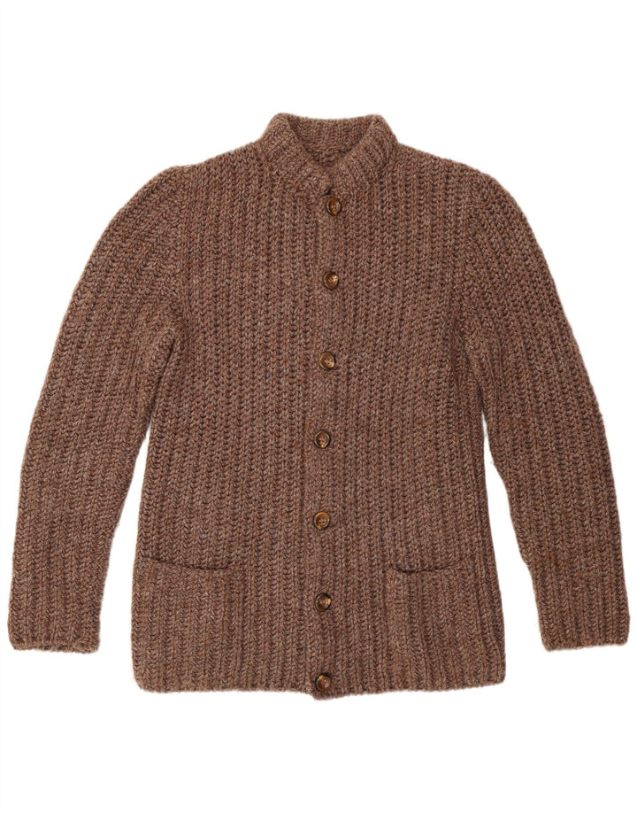 Sweter męski w stylu vintage, średni brąz